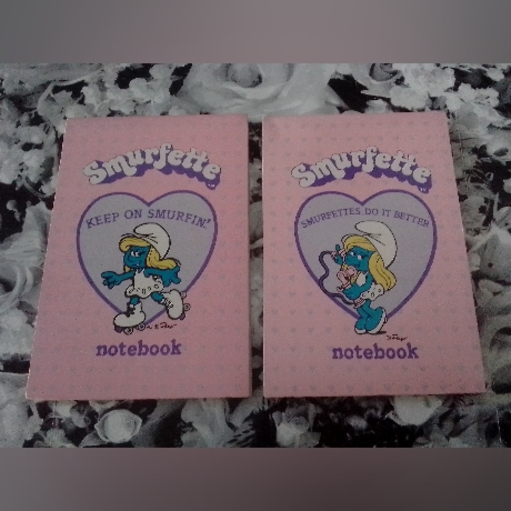 Vintage Smurfette Notebooks - Brand New Set Of (2) Collectors Notebooks
